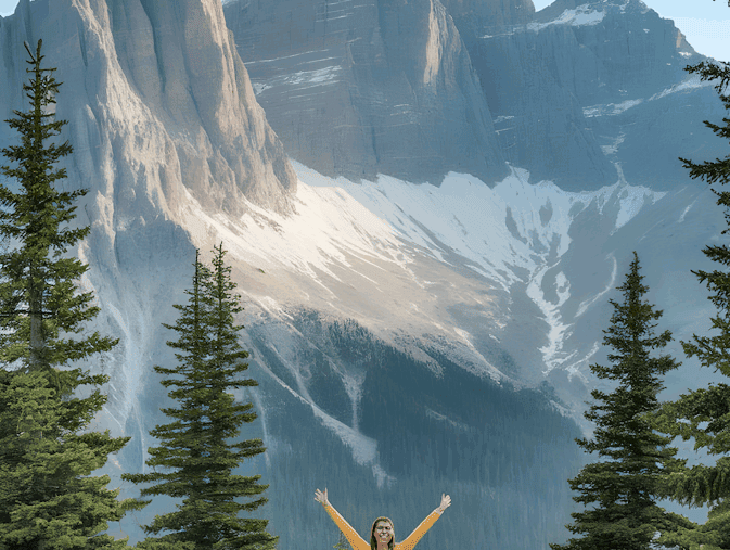 Mountain Adventure Scene